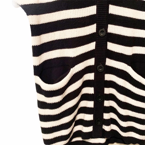 CAbi 5289 Whistle Black White Striped Cardigan XXS - Picture 4 of 11